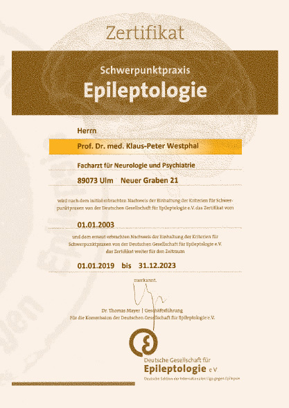Schwerpunktpraxis Epileptologie